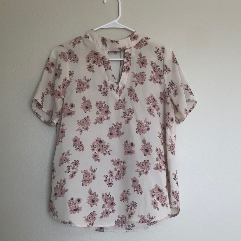 Flower print blouse